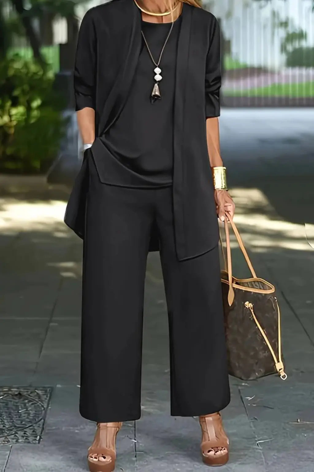 Isadora Ensemble 3 Pièces Élégant et Habillé pour Femme - Noir