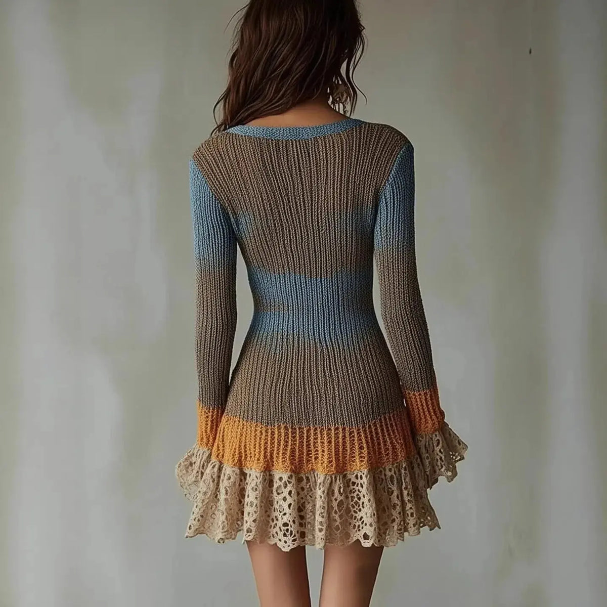 Celestine Robe Pull Côtelée pour Femme - Multicolore