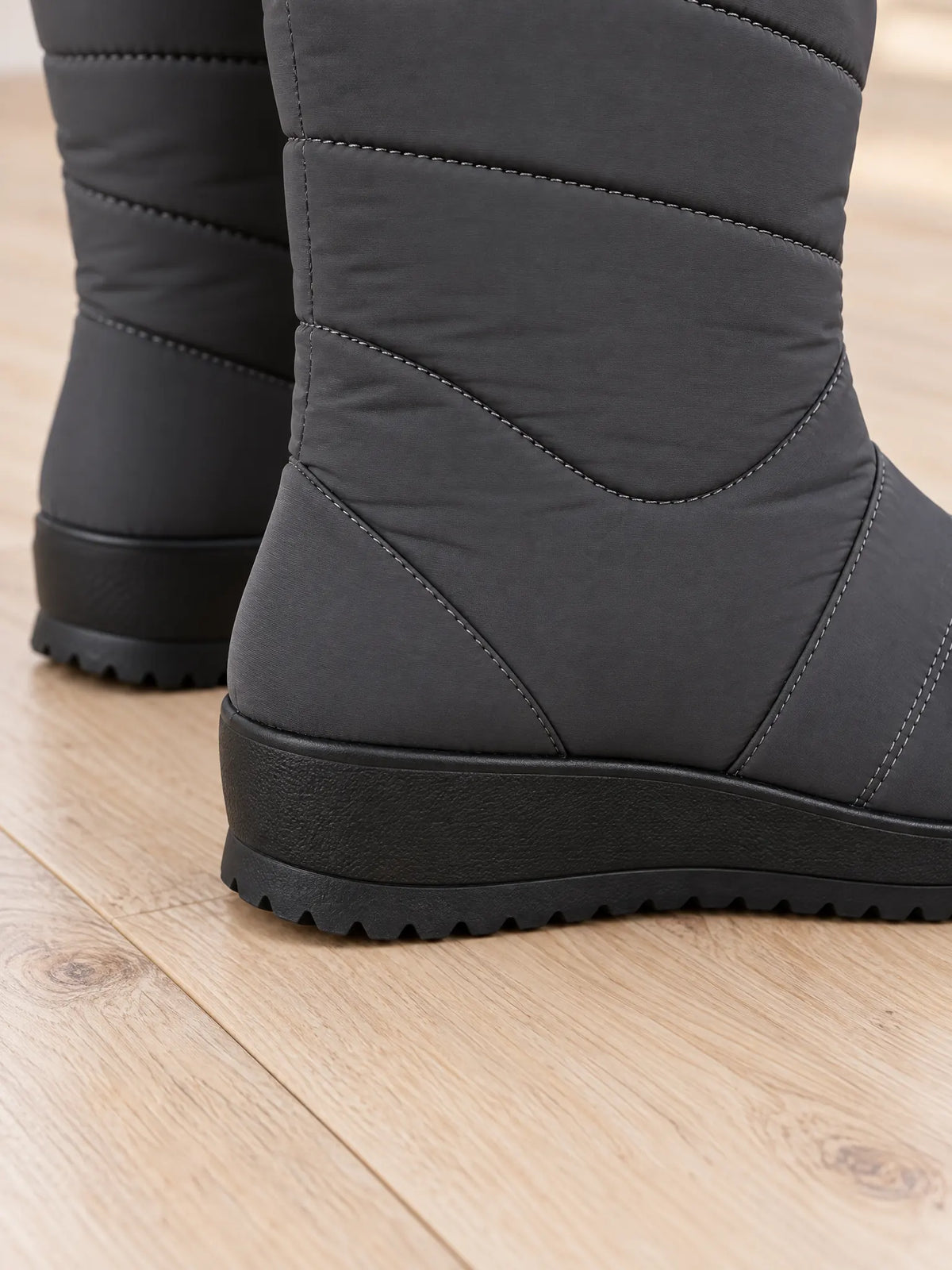 Larkspur Bottes de Neige Matelassées Mi-Mollet pour Femme - Gris