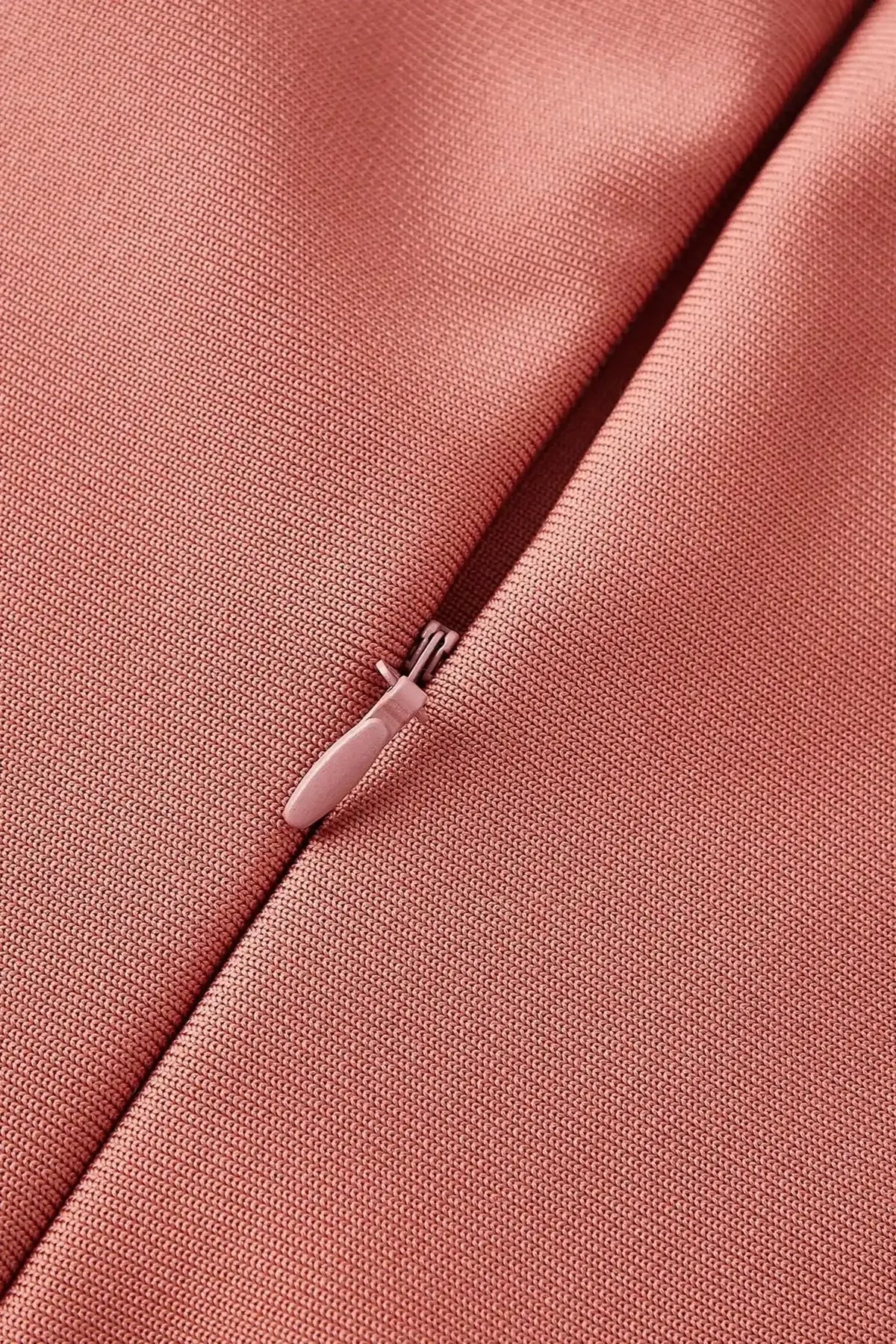 Rose Robe Maxi Dorée Col Halter à Franges pour Femme - Rouge Corail