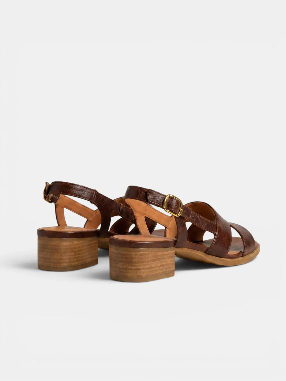 Cerelia Sandales Bride Arrière, Bout Carré pour Femme - Marron