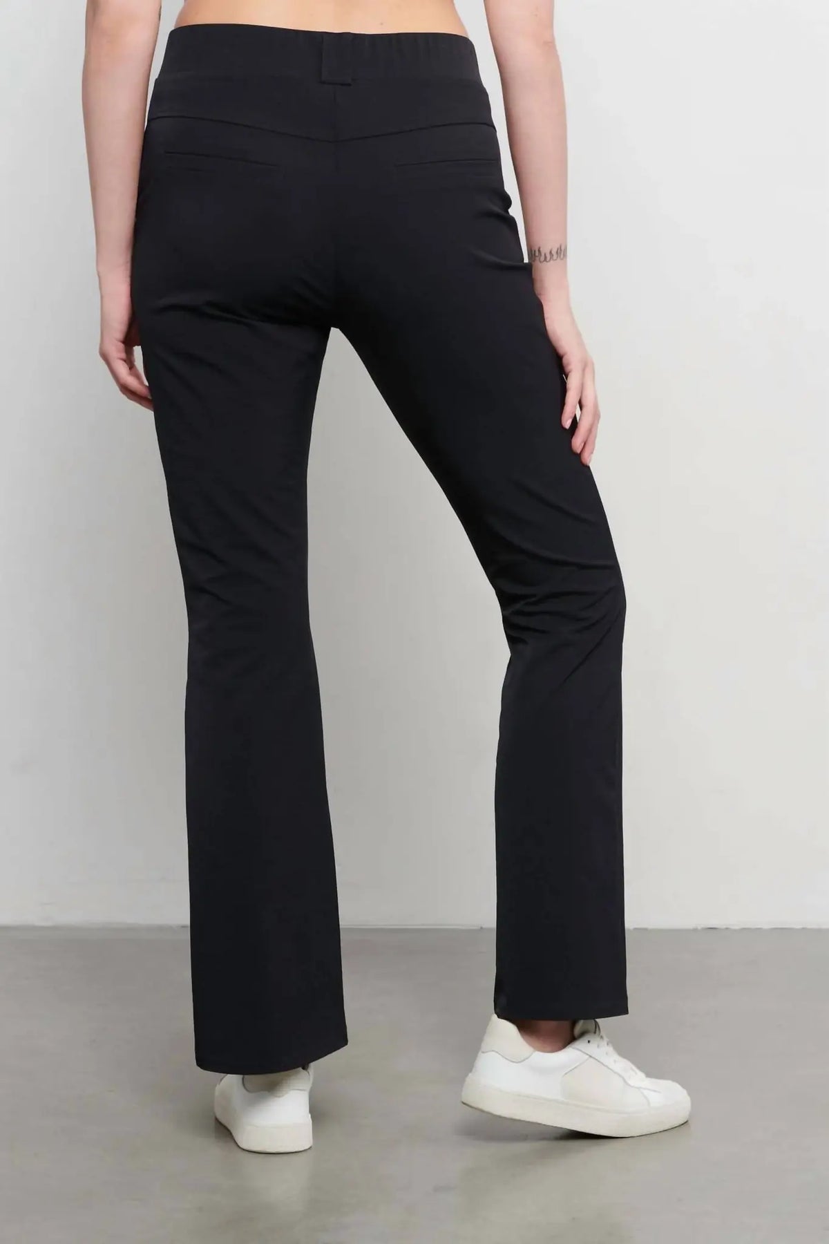 Dora Pantalon Fluide Évasé, Idéal Voyage pour Femme - Noir