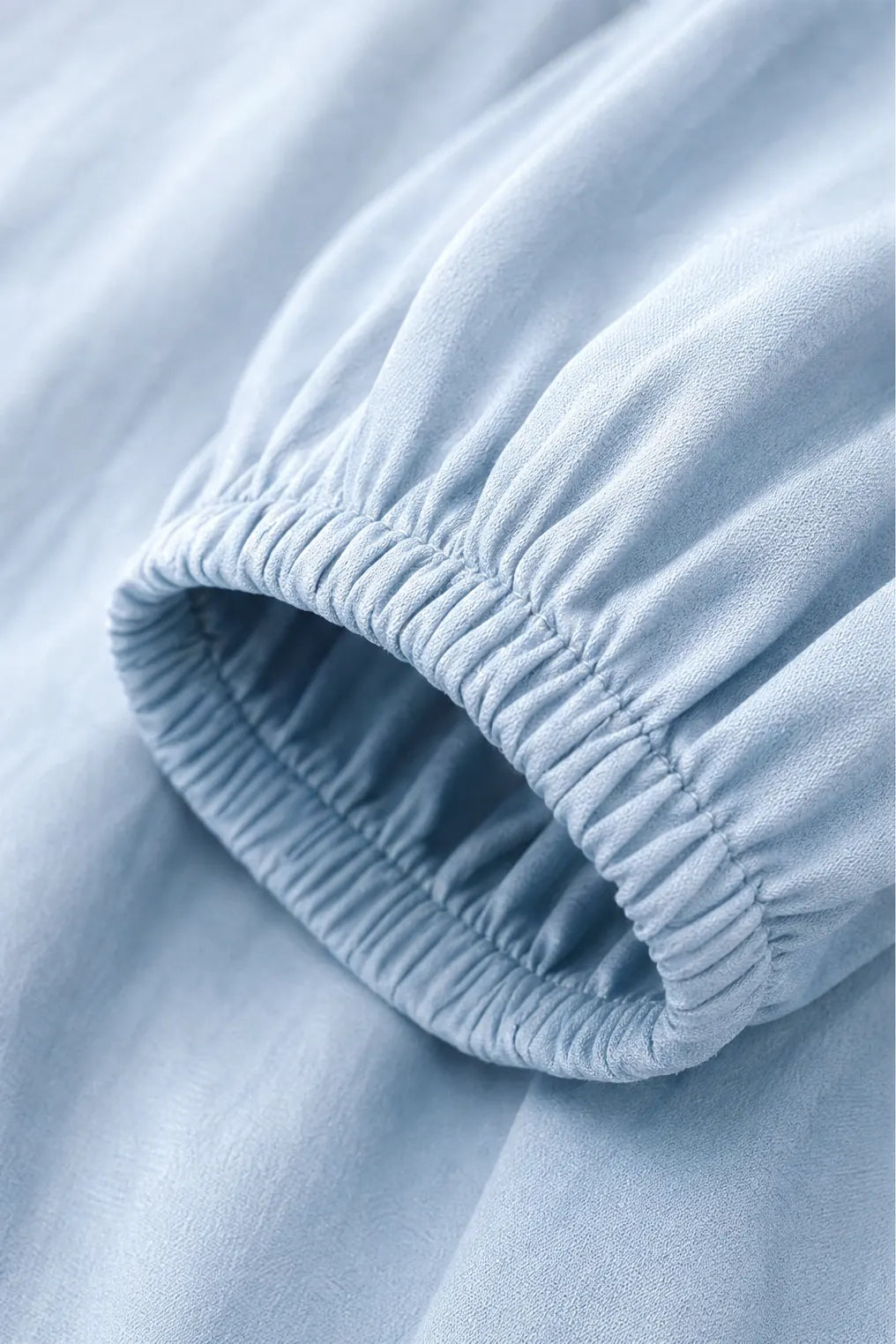 Dorielle Chemise Col Rond Boutonnée, Manches Longues pour Femme - Bleu