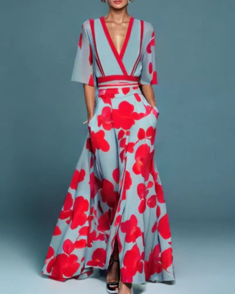 Antonia Robe à Manches Élégantes pour Femme - Bleu Ciel