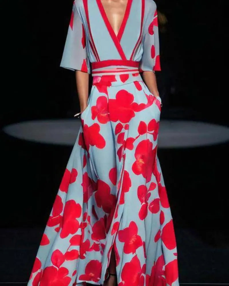 Antonia Robe à Manches Élégantes pour Femme - Bleu Ciel