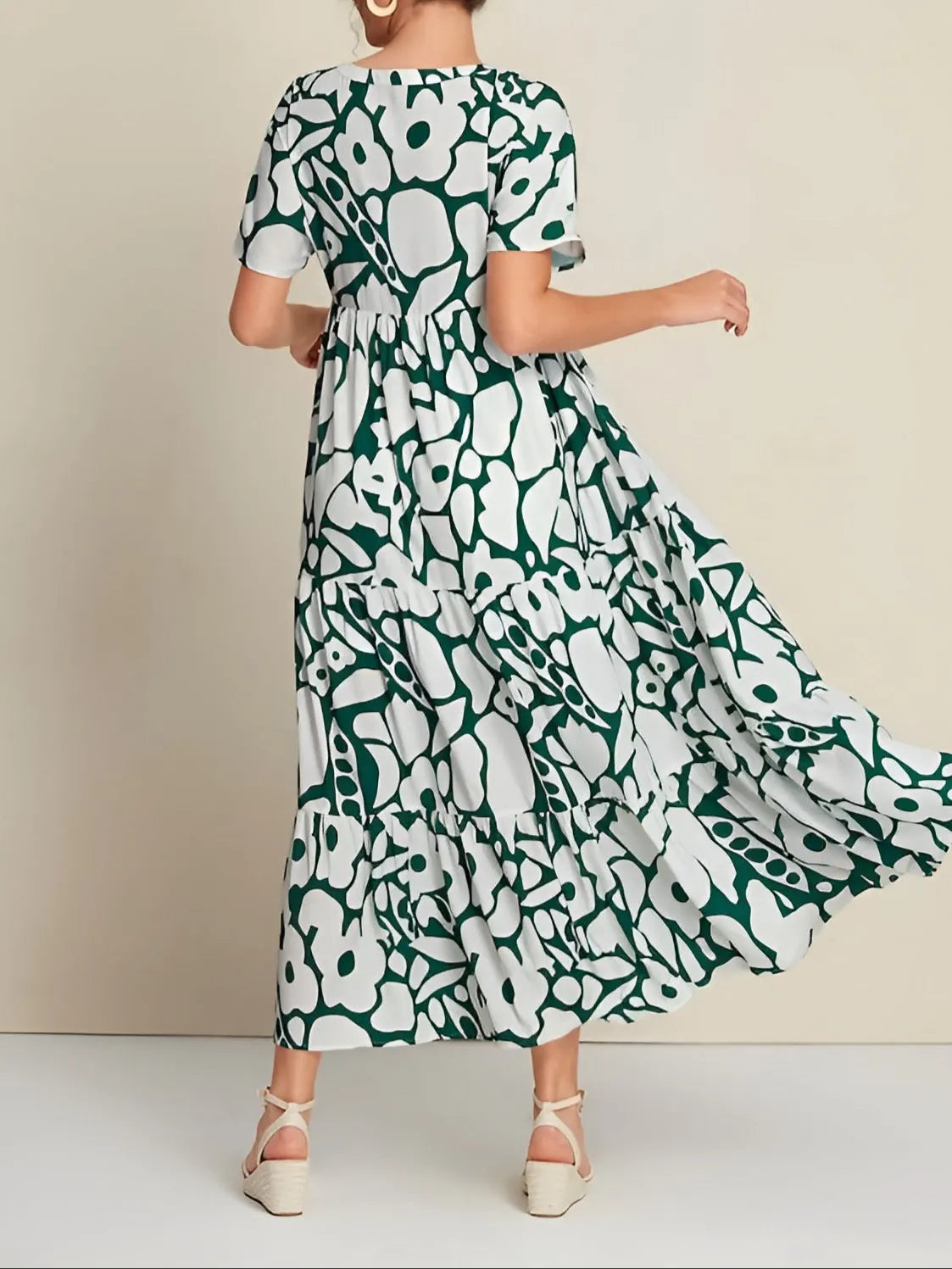 Dawnfield Robe Maxi à Imprimé Fleuri pour Femme - Vert
